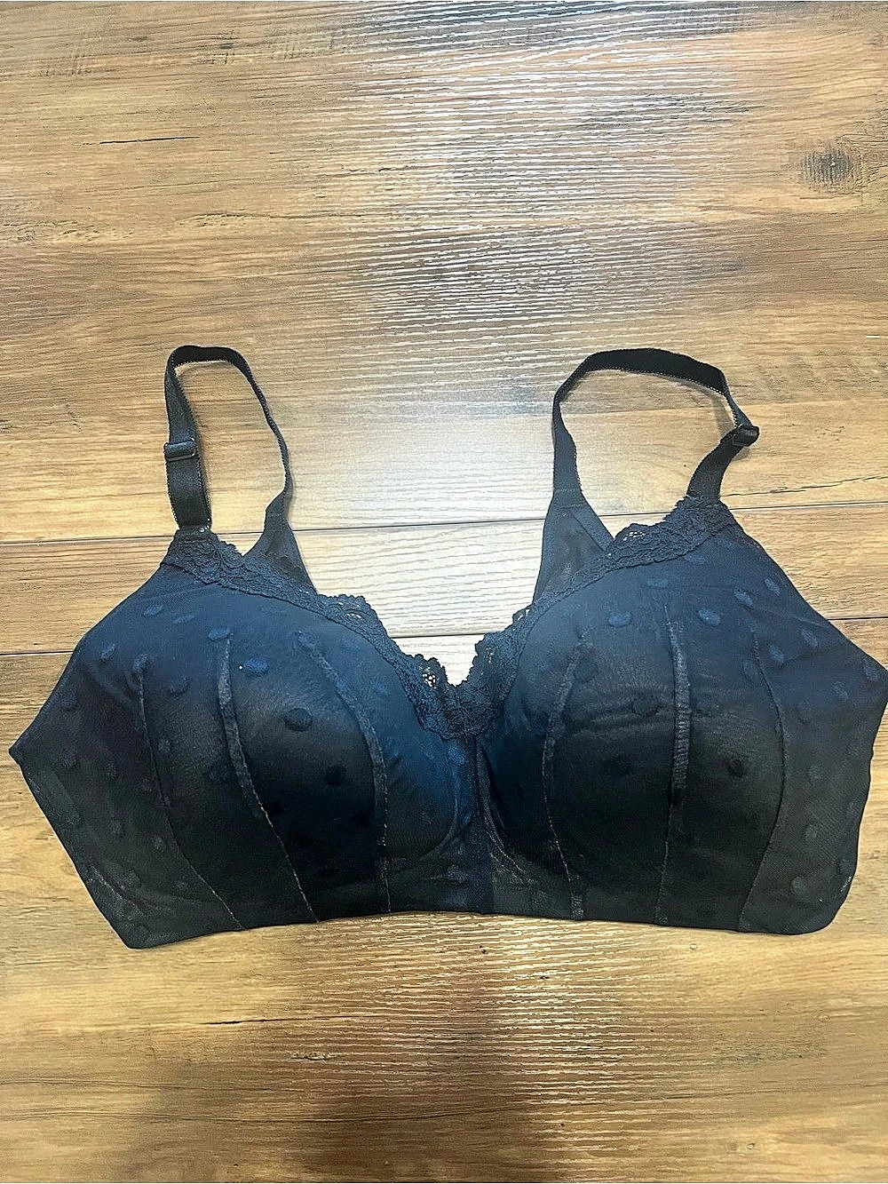 Torrid Dot Lace wireless Bra Black Size 40DD